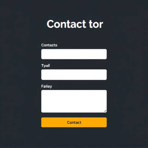 お問い合わせフォームのイメージ。連絡先情報が記載されている