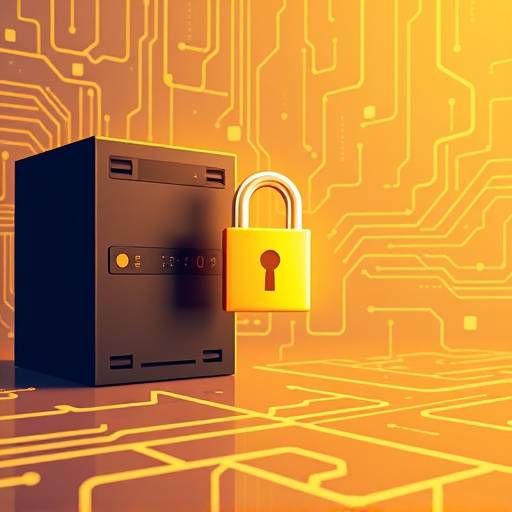 セキュアなサーバーとデータ暗号化のイメージ。個人情報保護対策の強化を表している
